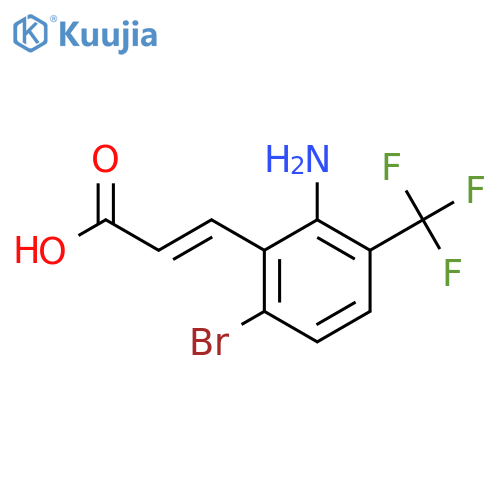2-Amino-6-bromo-3-(trifluoromethyl)cinnamic acid structure