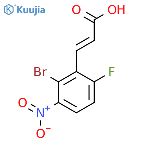 2-Bromo-6-fluoro-3-nitrocinnamic acid structure