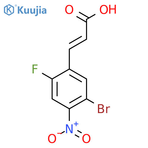 5-Bromo-2-fluoro-4-nitrocinnamic acid structure