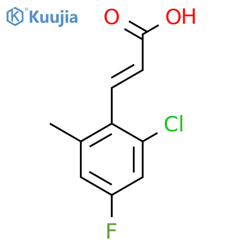 2-Chloro-4-fluoro-6-methylcinnamic acid structure