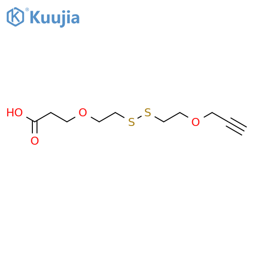 3-[2-(2-prop-2-ynoxyethyldisulfanyl)ethoxy]propanoic acid structure