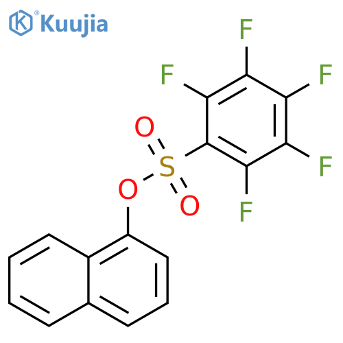 Benzenesulfonic acid, 2,3,4,5,6-pentafluoro-, 1-naphthalenyl ester structure