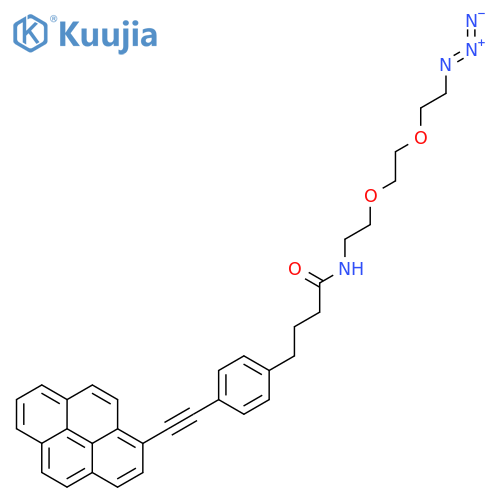 Benzenebutanamide, N-[2-[2-(2-azidoethoxy)ethoxy]ethyl]-4-[2-(1-pyrenyl)ethynyl]- structure