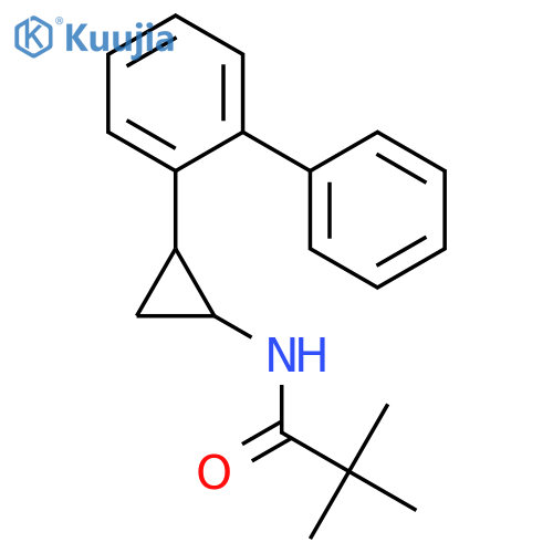 Propanamide, N-[(1R,2S)-2-[1,1-biphenyl]-2-ylcyclopropyl]-2,2-dimethyl-, rel- structure