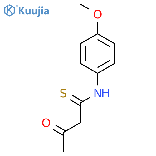 Butanethioamide, N-(4-methoxyphenyl)-3-oxo- structure