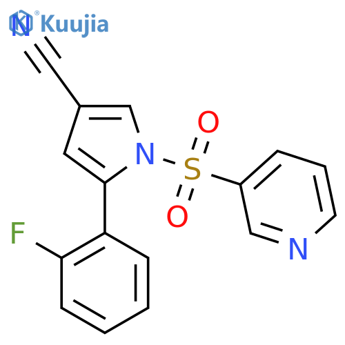 5-(2-Fluorophenyl)-1-(3-pyridinylsulfonyl)-1H-pyrrole-3-carbonitrile structure