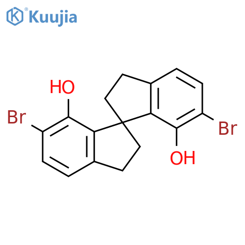 6,6'-Dibromo-2,2',3,3'-tetrahydro-1,1'-spirobi[1H-indene]-7,7'-diol structure