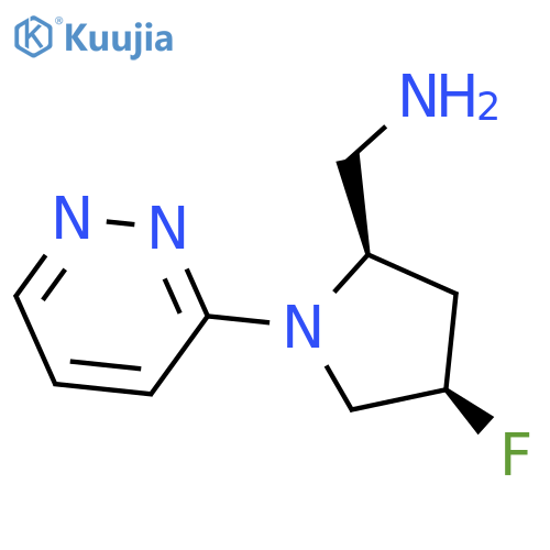 1-[(2S,4S)-4-fluoro-1-(pyridazin-3-yl)pyrrolidin-2-yl]methanamine structure