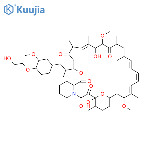 23,27-Epoxy-3H-pyrido[2,1-c][1,4]oxaazacyclohentriacontine-1,5,11,28,29(4H,6H,31H)-pentone, 9,10,12,13,14,21,22,23,24,25,26,27,32,33,34,34a-hexadecahydro-9,27-dihydroxy-3-[2-[4-(2-hydroxyethoxy)-3-methoxycyclohexyl]-1-methylethyl]-10,21-dimethoxy-6,8,12,14,20,26-hexamethyl- structure
