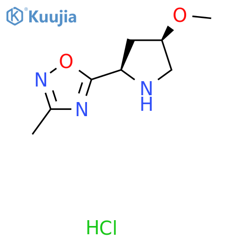 5-((2R,4R)-4-Methoxypyrrolidin-2-yl)-3-methyl-1,2,4-oxadiazole hydrochloride structure