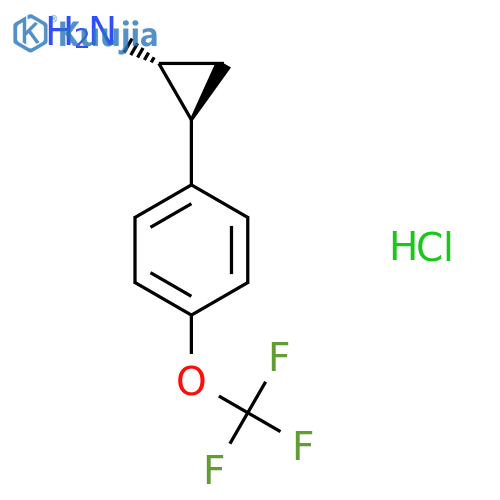 (1R,2S)-2-[4-(trifluoromethoxy)phenyl]cyclopropan-1-amine hydrochloride structure