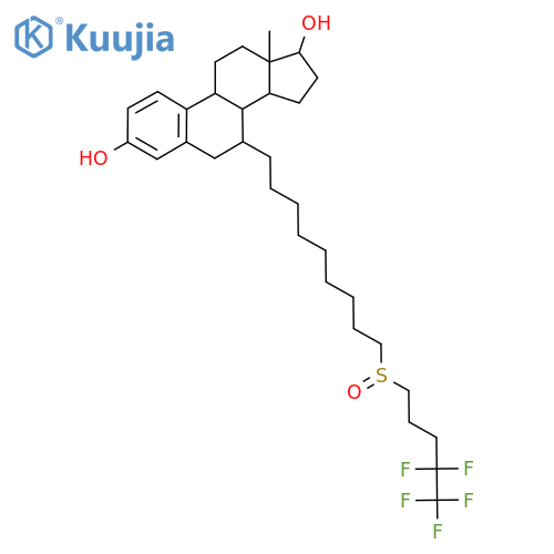 (7α,17β)-7-9-(R)-(4,4,5,5,5-Pentafluoropentyl)sulfinylnonylestra-1,3,5(10)-triene-3,17-diol structure