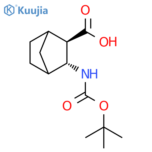 Bicyclo[2.2.1]heptane-2-carboxylic acid, 3-[[(1,1-dimethylethoxy)carbonyl]amino]-, (2R,3R)- structure