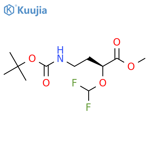 methyl (2S)-4-(tert-butoxycarbonylamino)-2-(difluoromethoxy)butanoate structure