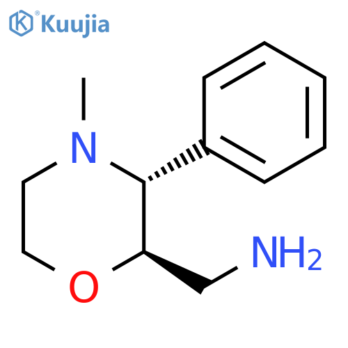 2-Morpholinemethanamine, 4-methyl-3-phenyl-, (2R,3R)-rel- structure