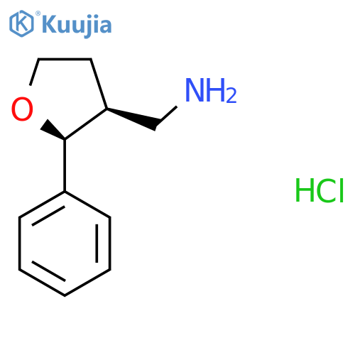 [(2R,3S)-2-phenyltetrahydrofuran-3-yl]methanamine;hydrochloride structure