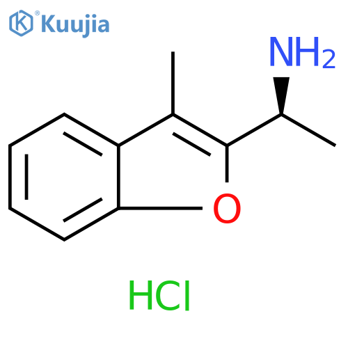 (1S)-1-(3-methyl-1-benzofuran-2-yl)ethan-1-amine hydrochloride structure