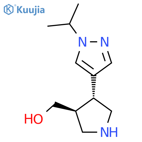 [(3S,4R)-4-(1-Propan-2-ylpyrazol-4-yl)pyrrolidin-3-yl]methanol structure