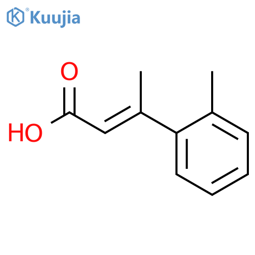 3-(2-methylphenyl)but-2-enoic acid structure