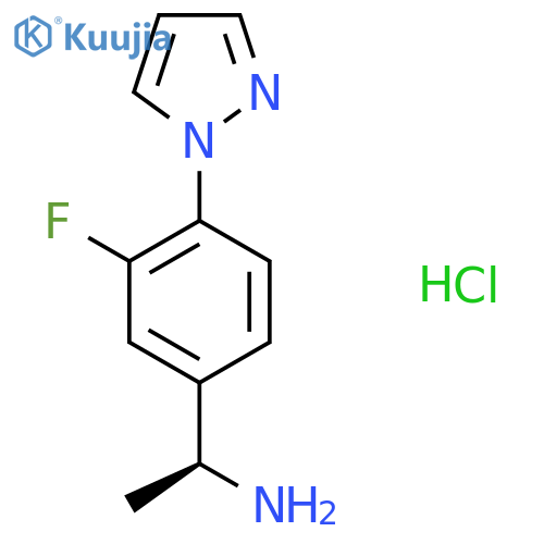 (1S)-1-3-Fluoro-4-(1H-pyrazol-1-yl)phenylethan-1-amine Hydrochloride structure