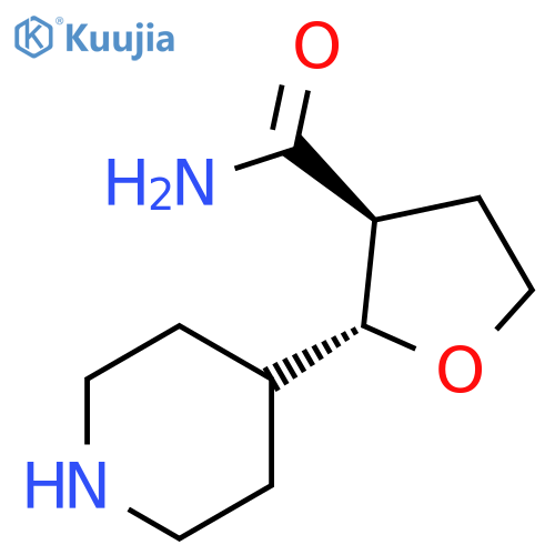 (2R,3S)-2-(piperidin-4-yl)oxolane-3-carboxamide structure