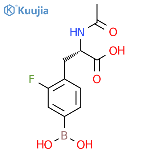(S)-2-acetamido-3-(4-borono-2-fluorophenyl)propanoic acid structure