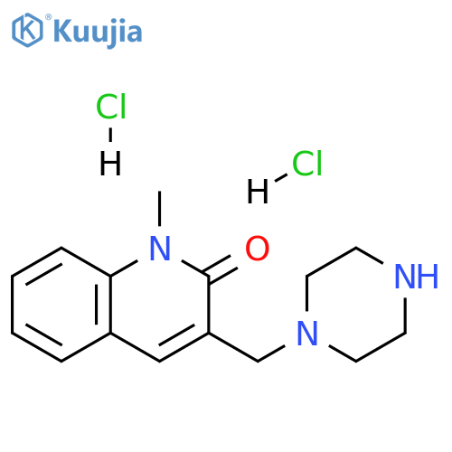 1-methyl-3-[(piperazin-1-yl)methyl]-1,2-dihydroquinolin-2-one dihydrochloride structure