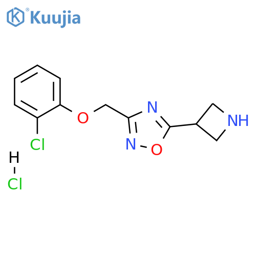5-(azetidin-3-yl)-3-[(2-chlorophenoxy)methyl]-1,2,4-oxadiazole hydrochloride structure