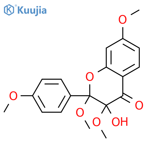 3-hydroxy-2,3,7-trimethoxy-2-(4-methoxyphenyl)-2,3-dihydro-4H-chromen-4-one structure