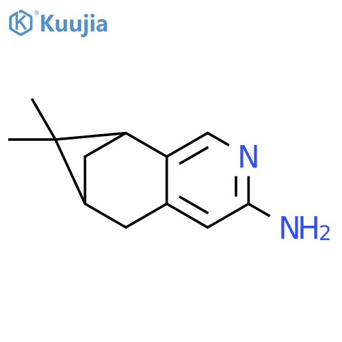 6,8-Methanoisoquinolin-3-amine,5,6,7,8-tetrahydro-7,7-dimethyl-, (6R)- structure