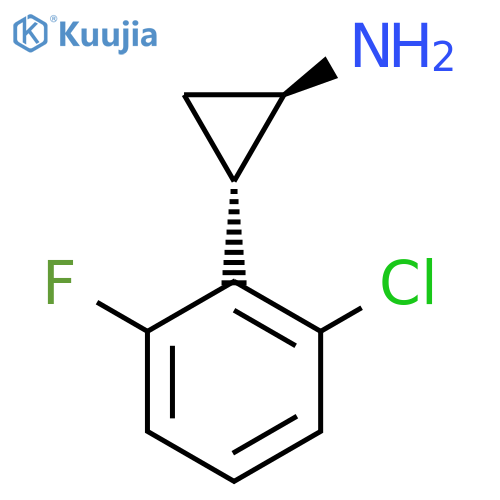 rel-(1R,2S)-2-(2-Chloro-6-fluorophenyl)cyclopropan-1-amine structure