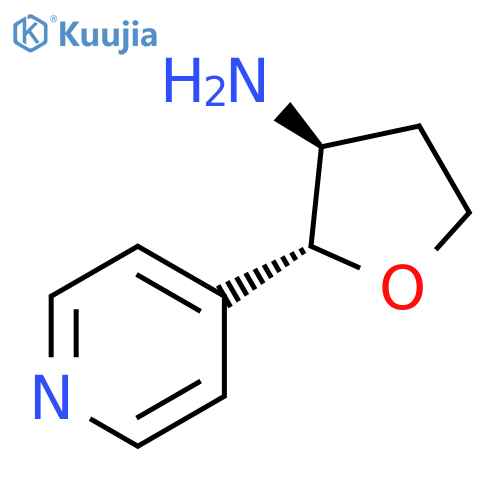 trans-2-(4-pyridyl)tetrahydrofuran-3-amine structure