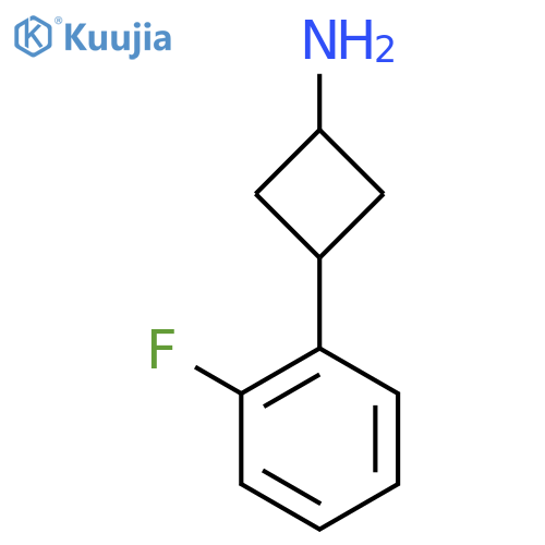 trans-3-(2-fluorophenyl)cyclobutanamine structure