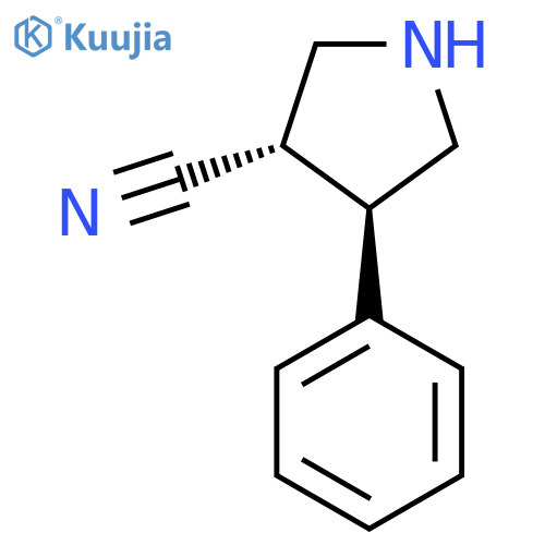 (3S,4R)-4-phenylpyrrolidine-3-carbonitrile structure