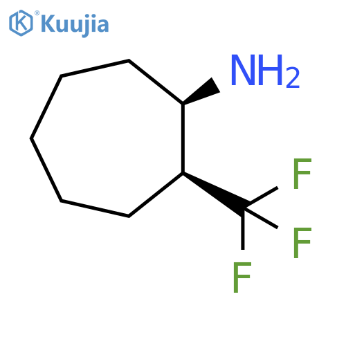Cycloheptanamine, 2-(trifluoromethyl)-, (1R,2S)-rel- structure