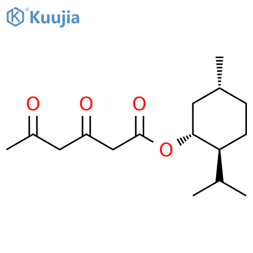 (1R,2S,5R)-5-Methyl-2-(1-methylethyl)cyclohexyl 3,5-dioxohexanoate structure