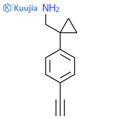 [1-(4-Ethynylphenyl)cyclopropyl]methanamine structure