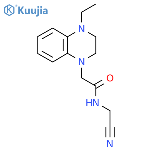 N-(cyanomethyl)-2-(4-ethyl-1,2,3,4-tetrahydroquinoxalin-1-yl)acetamide structure