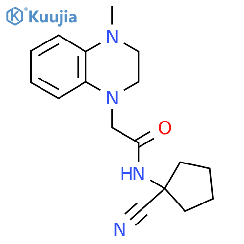 N-(1-cyanocyclopentyl)-2-(4-methyl-1,2,3,4-tetrahydroquinoxalin-1-yl)acetamide structure