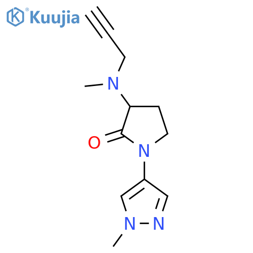 3-[methyl(prop-2-yn-1-yl)amino]-1-(1-methyl-1H-pyrazol-4-yl)pyrrolidin-2-one structure