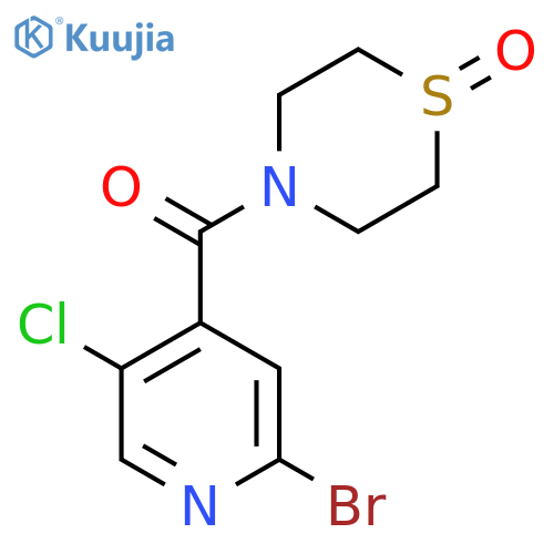 4-(2-Bromo-5-chloropyridine-4-carbonyl)-1lambda4-thiomorpholin-1-one structure