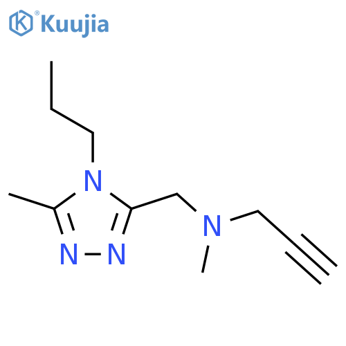 methyl[(5-methyl-4-propyl-4H-1,2,4-triazol-3-yl)methyl](prop-2-yn-1-yl)amine structure