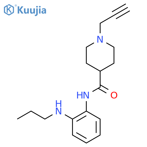 1-(prop-2-yn-1-yl)-N-[2-(propylamino)phenyl]piperidine-4-carboxamide structure
