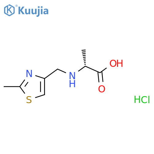 (2R)-2-{[(2-methyl-1,3-thiazol-4-yl)methyl]amino}propanoic acid dihydrochloride structure