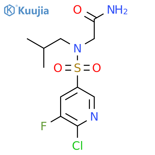2-[N-(2-methylpropyl)6-chloro-5-fluoropyridine-3-sulfonamido]acetamide structure