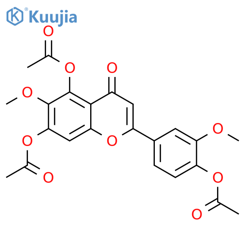 4H-1-Benzopyran-4-one,5,7-bis(acetyloxy)-2-[4-(acetyloxy)-3-methoxyphenyl]-6-methoxy- structure
