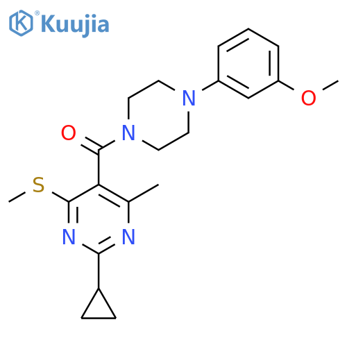 2-Cyclopropyl-5-[4-(3-methoxyphenyl)piperazine-1-carbonyl]-4-methyl-6-(methylsulfanyl)pyrimidine structure