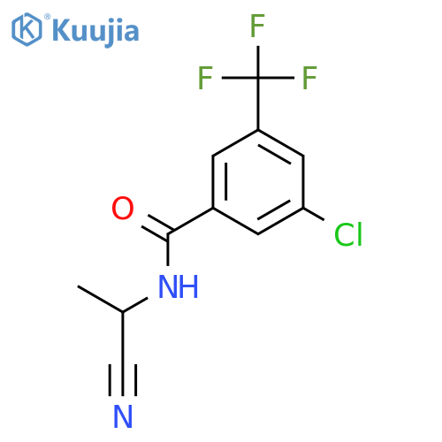 3-chloro-N-(1-cyanoethyl)-5-(trifluoromethyl)benzamide structure