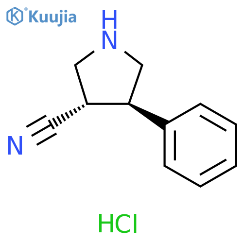 trans-4-phenylpyrrolidine-3-carbonitrile hydrochloride structure