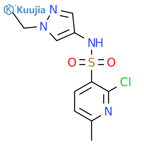 2-chloro-N-(1-ethyl-1H-pyrazol-4-yl)-6-methylpyridine-3-sulfonamide structure